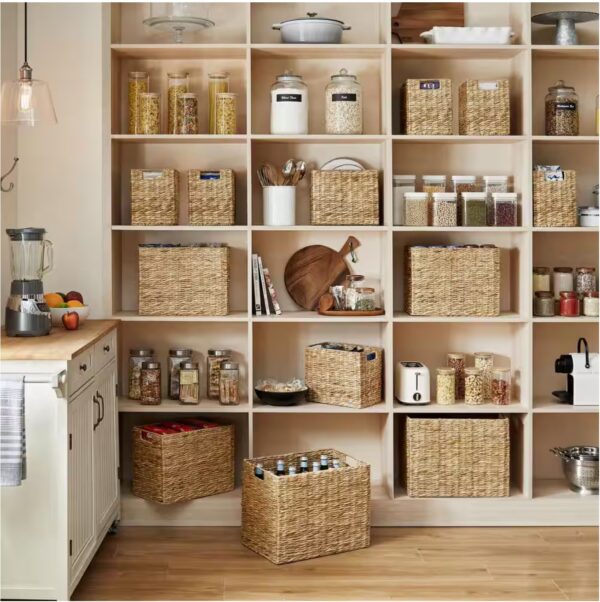 Rectangular Bulrush Storage Basket (Set of 3)
