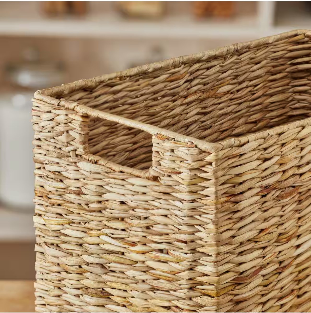 Rectangular Bulrush Storage Basket (Set of 3)